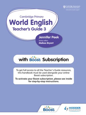 cover image of Cambridge Primary World English Teacher's Guide Stage 3 with Boost Subscription
